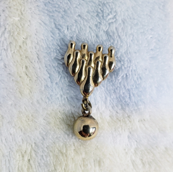 20's Art Deco Bowling Pins Pin - Picture 4 of 4